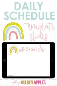 Daily Schedule Template Slides Ashley S Golden Apples